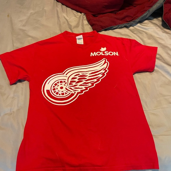 Detroit Red Wings Molson T-Shirt Medium - Picture 1 of 4